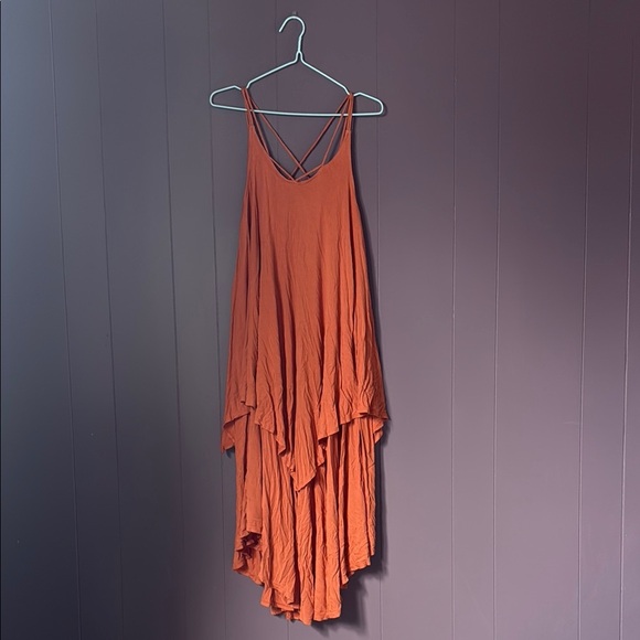 Free People Dresses & Skirts - Free People Beach Orange Women's Layered Maxi Dress Size Small